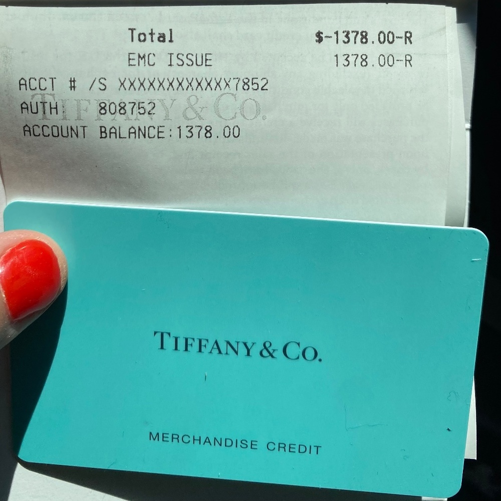 Tiffany and Company Merchandise Credit